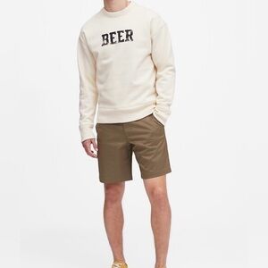 Banana Republic collegiate graphic crew heritage collection cream sweatshirt M